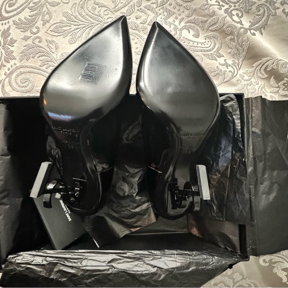 SAINT LAURENT YSL Black Patent Leather OPYUM Pumps size 39 EU/9 US (New) - Picture 6 of 10